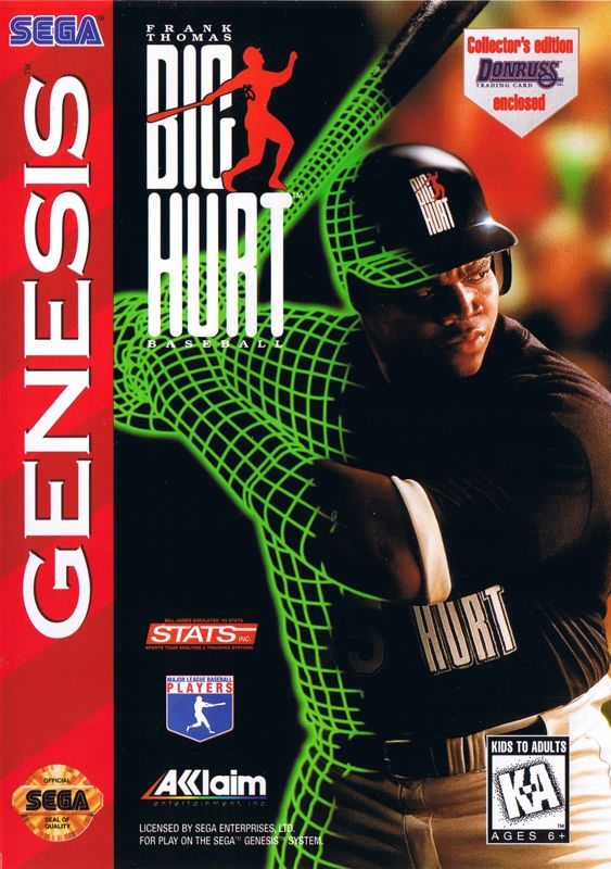 Frank Thomas Big Hurt Baseball box art for Sega Mega Drive